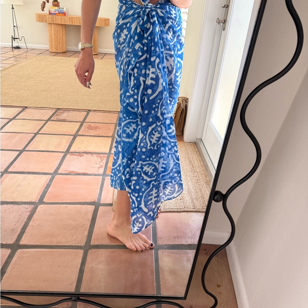 Hand dyed pareo coverup